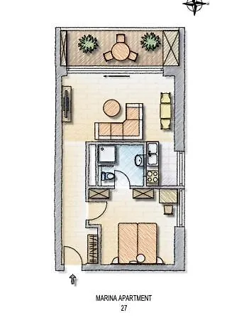 Marina Am Mit Pool Und Sauna 아파트 바트 자로